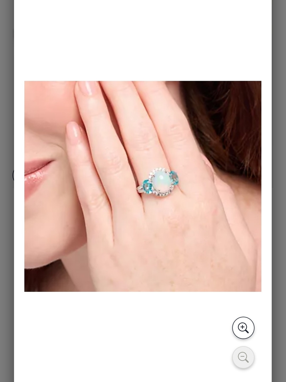 Affinity Gems 3-Stone Oval Opal Ring, Sterling Silver 925